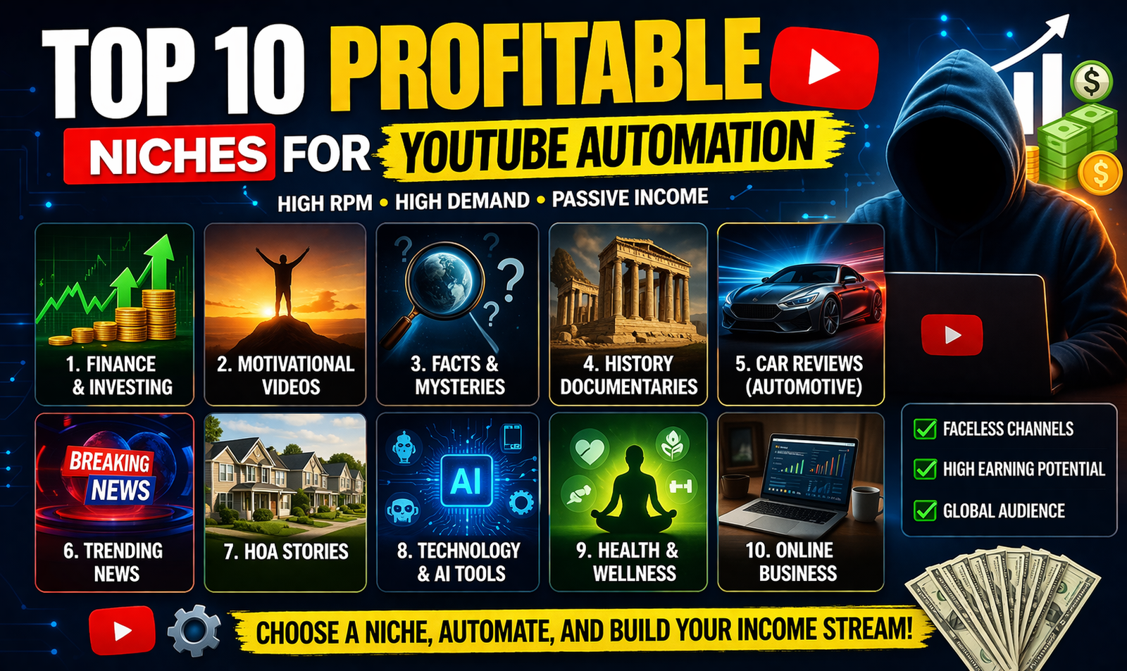 Top 10 Profitable Niches for YouTube Automation in 2026