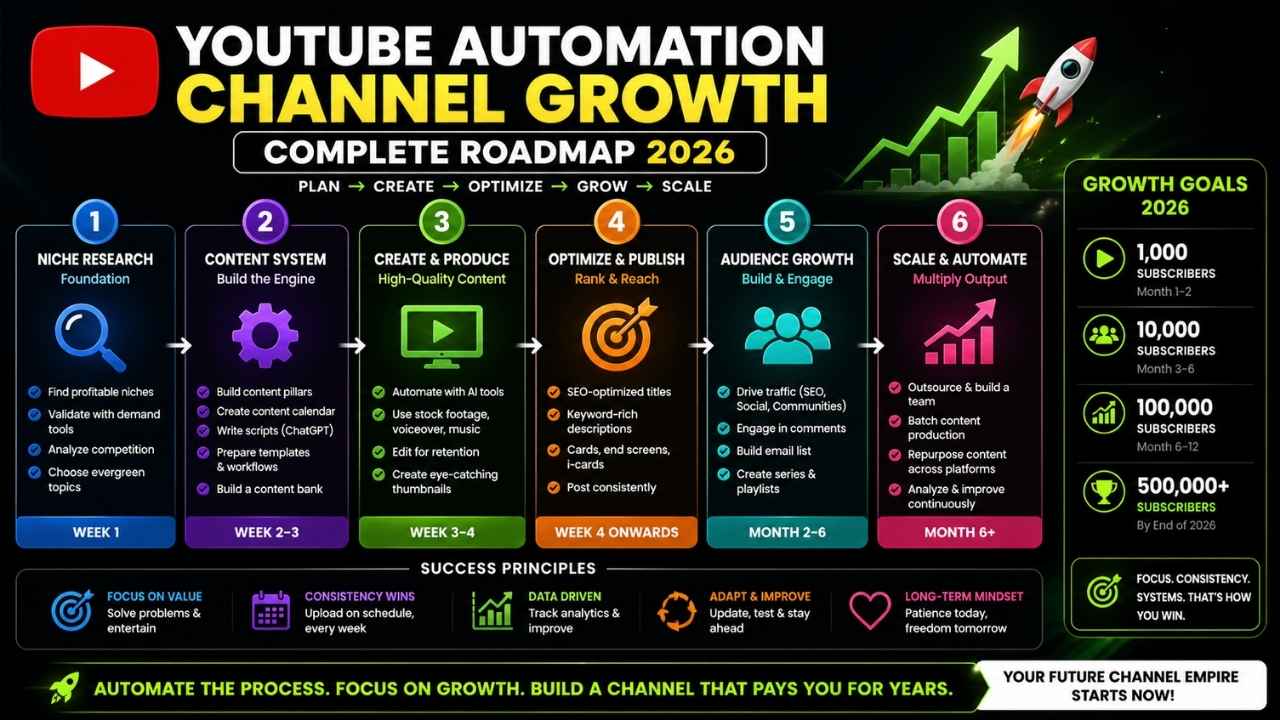 YouTube Automation Channel Growth: Complete Roadmap 2026